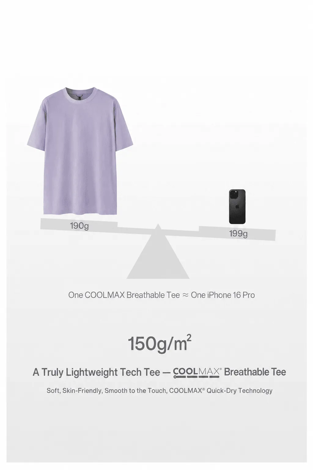 COOLMAX T-Shirt (Black) 상세 이미지 3
